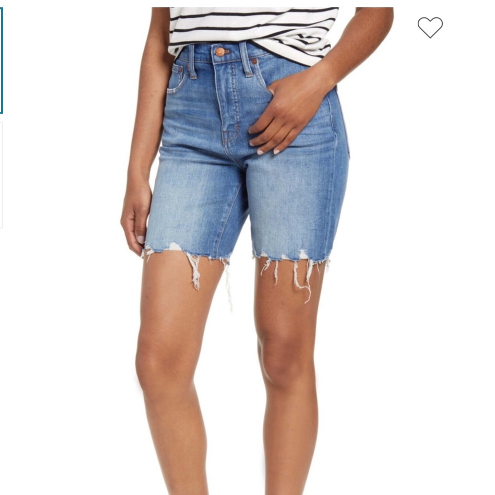 Madewell waist mid length denim shorts New